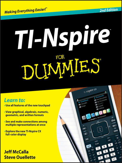 Title details for TI-Nspire For Dummies by Jeff McCalla - Available